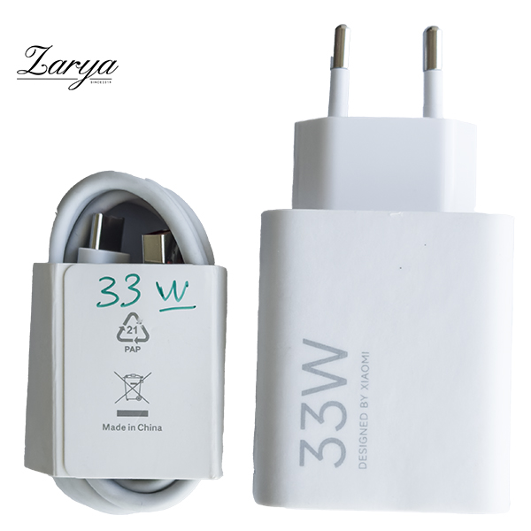 شارژر کامل 33 وات اورجینال شیائومی مدل سرکارتنی