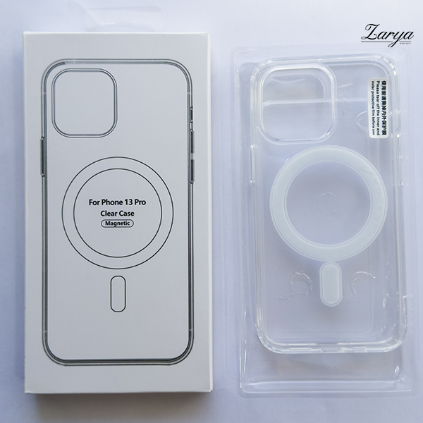 ⁨قاب ژله‌ ای آیفون ۱۱ پرو مگ‌ سیف‌ دار شفاف