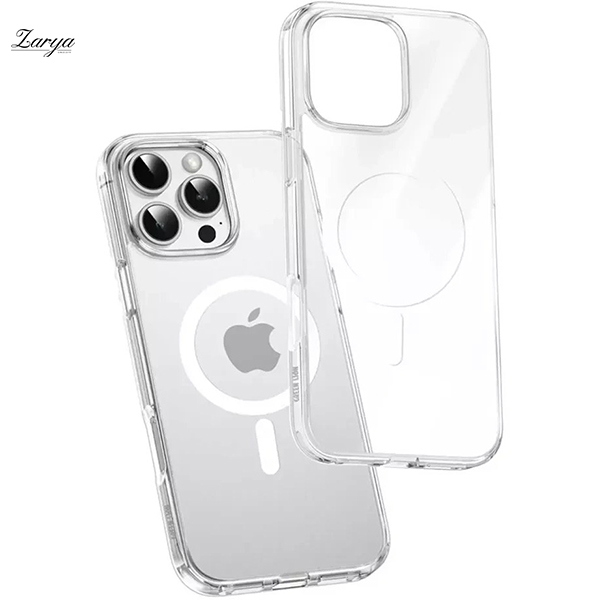 ⁨قاب ژله‌ ای آیفون 16 مگ‌ سیف‌ دار شفاف